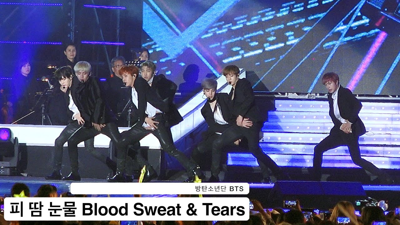 방탄소년단[4K 직캠]피 땀 눈물 Blood Sweat & Tears@20161018 Rock Music