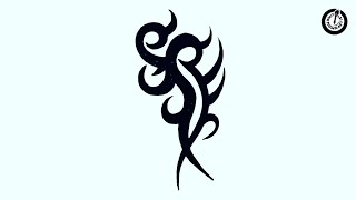 2023 New Tattoo Drawing Idea For Boyz | How to draw a Tribal Tattoo Vector Design Easy screenshot 3