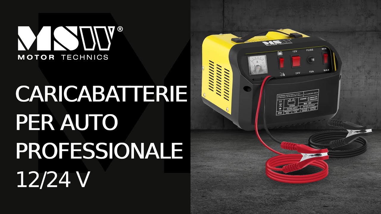 Caricabatteria Auto E Moto Per Batteria Litio E Piombo 12-24V Con Cavi E Display 8435666357038