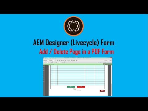 Add Delete Page in a PDF Form made via AEM Designer (LiveCycle)