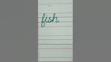 fish-In Cursive Handwriting|#radhusing|#youtubeshorts|#cursivewriting