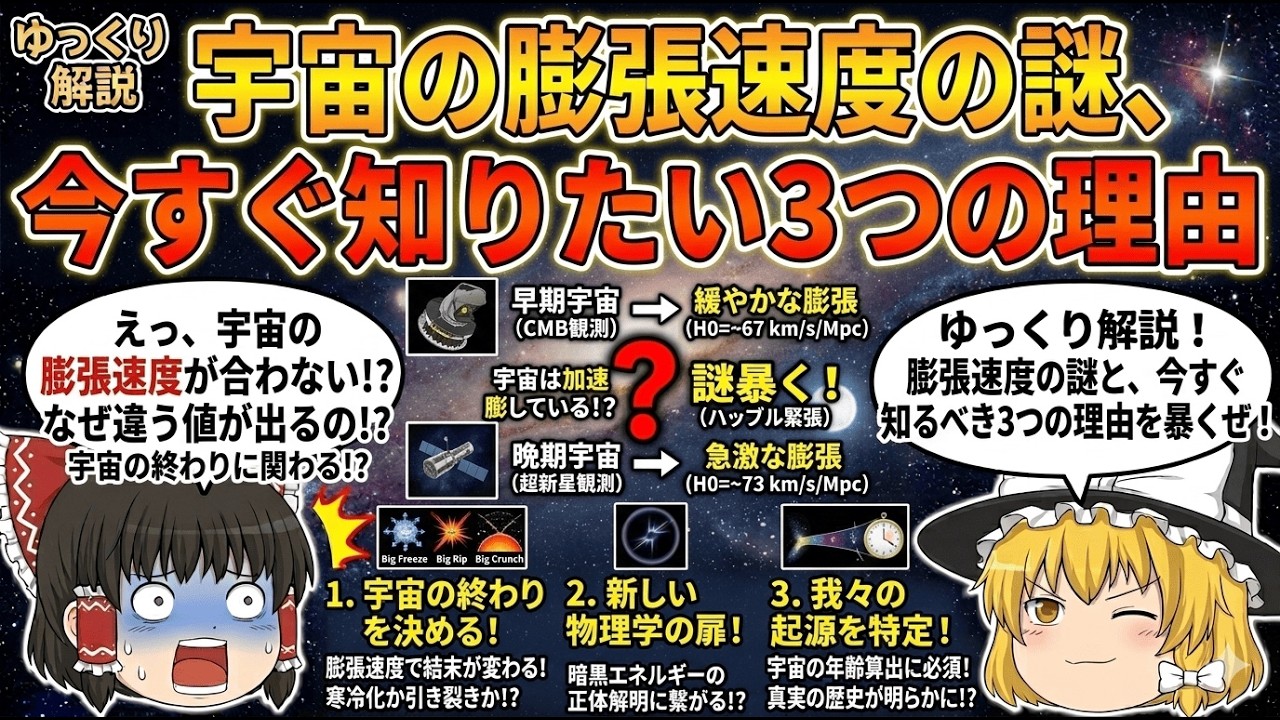 宇宙の膨張速度の謎、今すぐ知りたい3つの理由