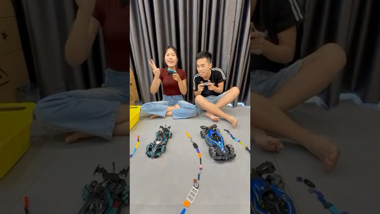 LNF - Гонки на радиоуправляемых машинках LEGO || Братья соревнуются в гонках на радиоуправляемых ...