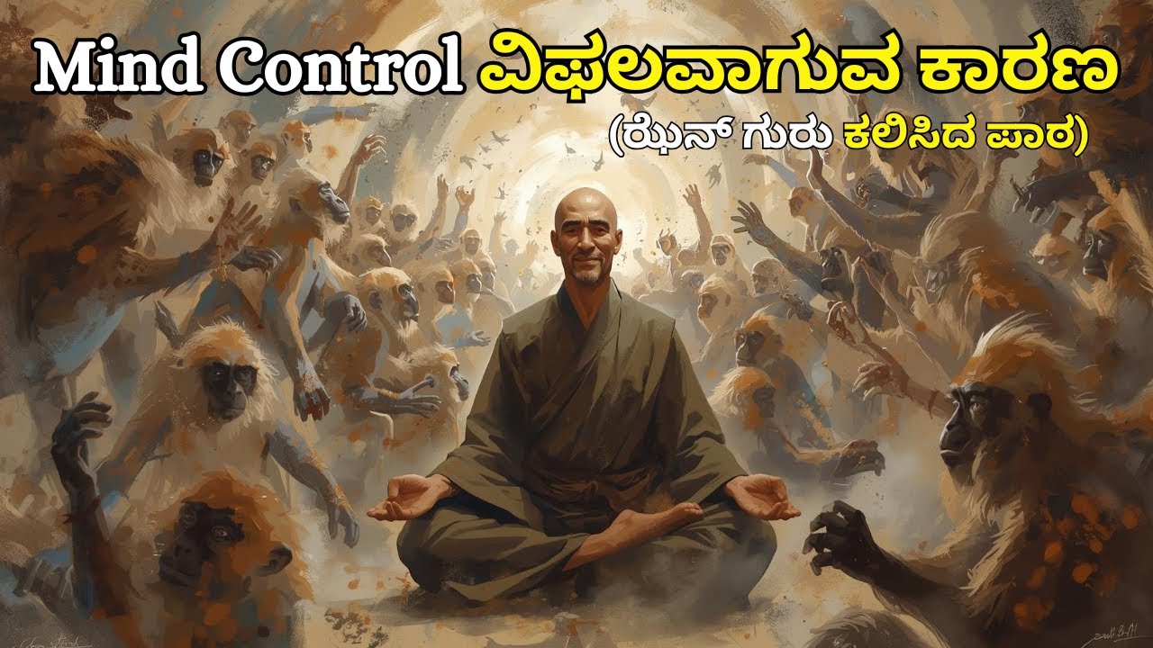 ಮನಸ್ಸನ್ನು ಗೆಲ್ಲಲು ಹೋರಾಟ ಬೇಡ: ಝೆನ್ ಗುರು ಕಲಿಸಿದ ಪಾಠ 🐒 Your Mind Is Like a Monkey@KannadaTalesByAlka