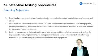 Substantive Testing Procedures Objectives [CPA Prep]
