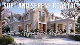 Soft and Serene Coastal Winter Layered Textures, Neutral Tones, and Warmth