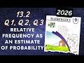 Ex 13.2 Q1, Q2, Q3 | Relative Frequency as an estimate of probability| 9th class math PTB