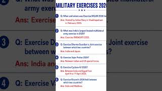 Military Exercises 2026 #currentaffairs #defence #exercise #gk #gkquiz #gs #knowledge #gkfacts