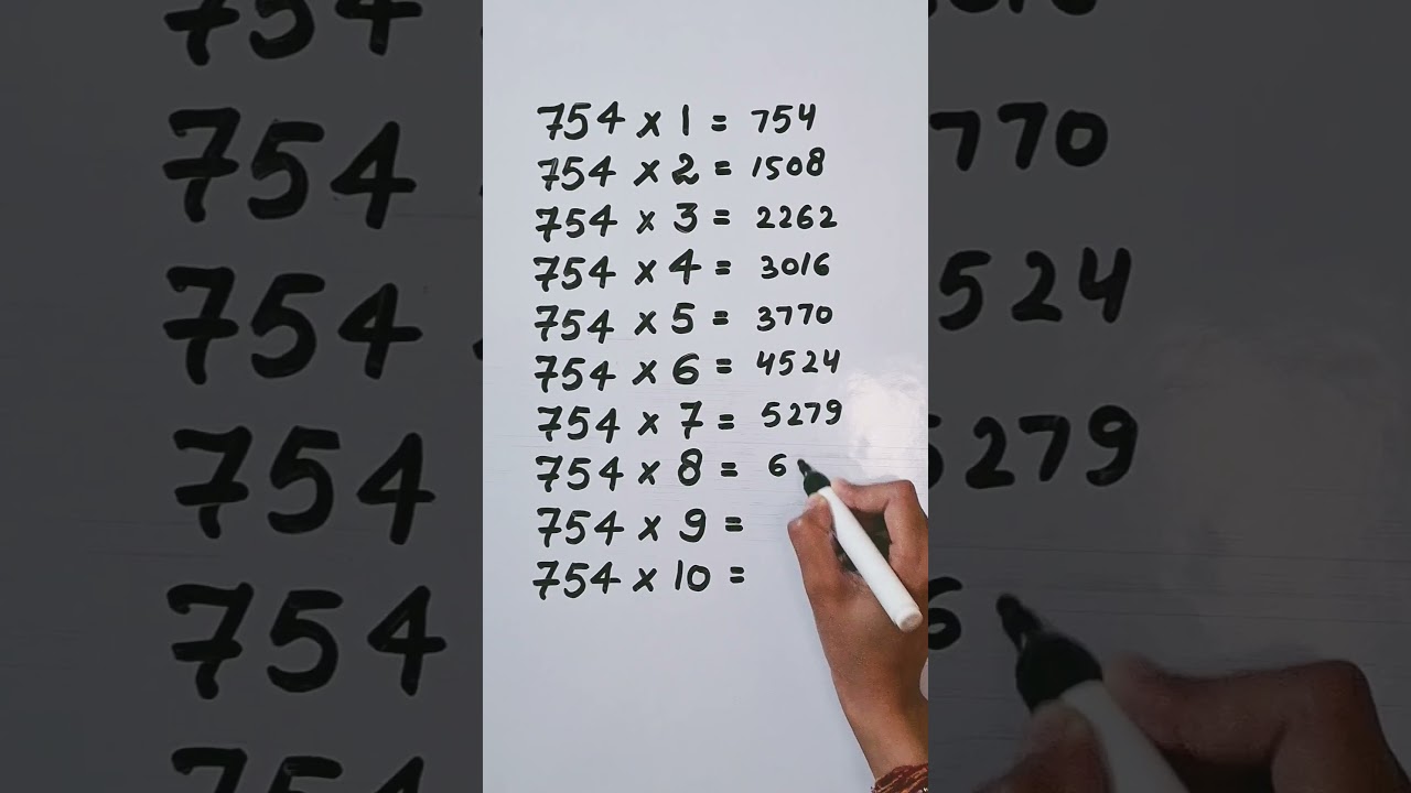 Find mistake in last digit of Table 754..🤔 
