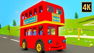 round round red bus goes wheels double decker more nursery