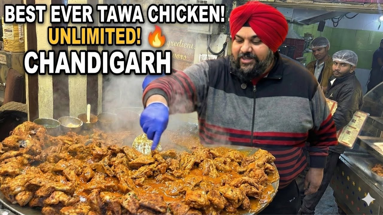 Sardar Bhai ka 100% Desi Dhaba in Chandigarh | Tawa Chicken , Fish and Chicken Pakode | Street Food