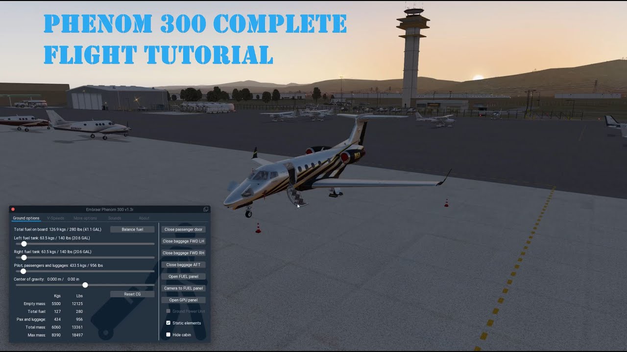 Aerobask Phenom 300 Complete Flight Tutorial