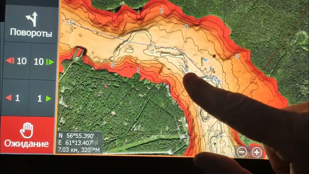 GLive. Функция аналог Point 1 Lowrance - YouTube