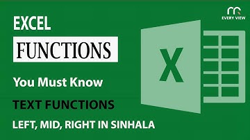 Excel Text Functions in Sinhala - LEFT MID RIGHT