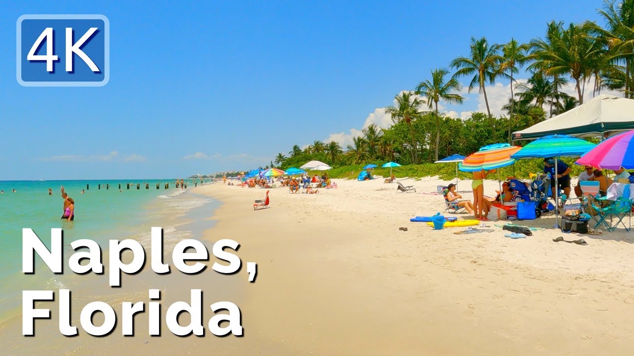 [4K] Naples Florida, Memorial Day Weekend, May 2022, Beach Walk, 4K Travel Video