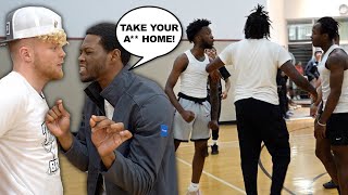 Sideline HATER Got In My Face... Fight Almost Breaks Out! Mic'd Up 5v5 Basketball!