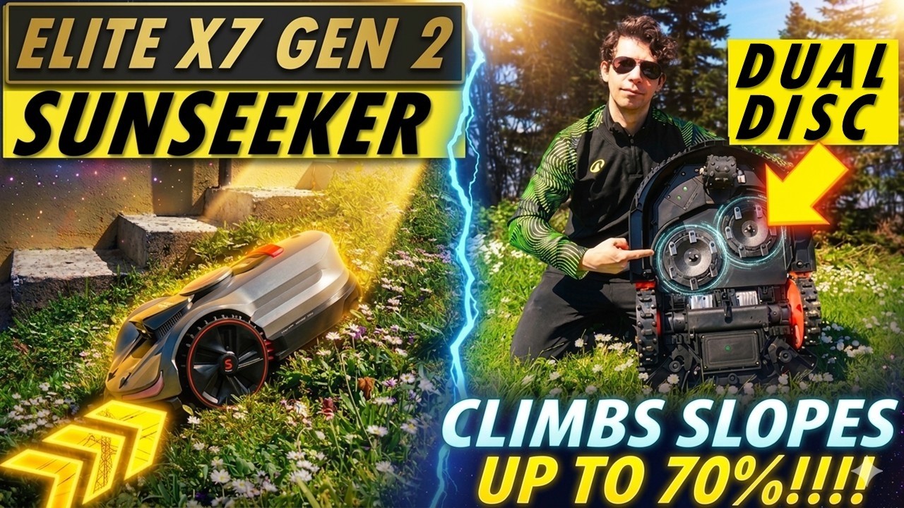 Sunseeker Elite X7 Gen 2 Review: The Wireless nRTK AWD Robot that Climbs 70% Slopes!