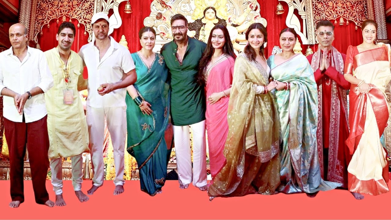 Kajol Durga Puja 2025 Day 5 - Hrithik Roshan, Ajay Devgan, Alia Bhatt, Rani Mukherjee, Karan Johar