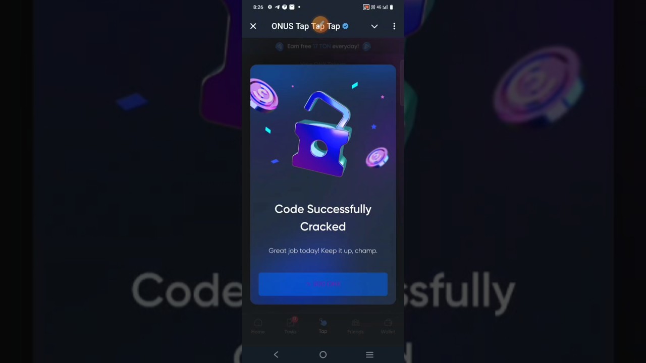 Onus Tap Tap Daily Code 21 September | Onus Tap Tap Today Cord 