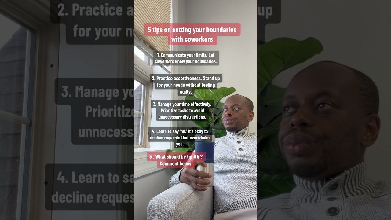 Setting healthy boundaries with coworkers