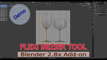 Blender 2.8x Add-on - Demo of Flexi Bézier Tool in Bezier Utils Toolkit