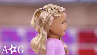 Pretty Waterfall Braid Tutorial | Doll Hairstyles | @AmericanGirl