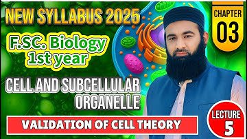 VALIDATION OF CELL THEORY | Cell and subcellular organelle | Chapter 3 F.Sc.1st Year Biology | Lec#5