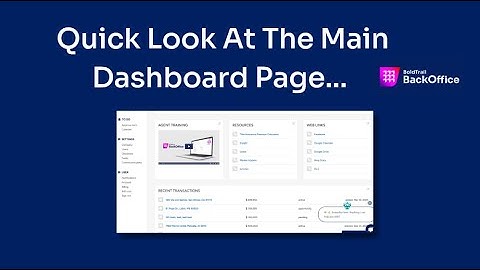 Bold Trail Back Office - Quick Look At The Main Dashboard Page