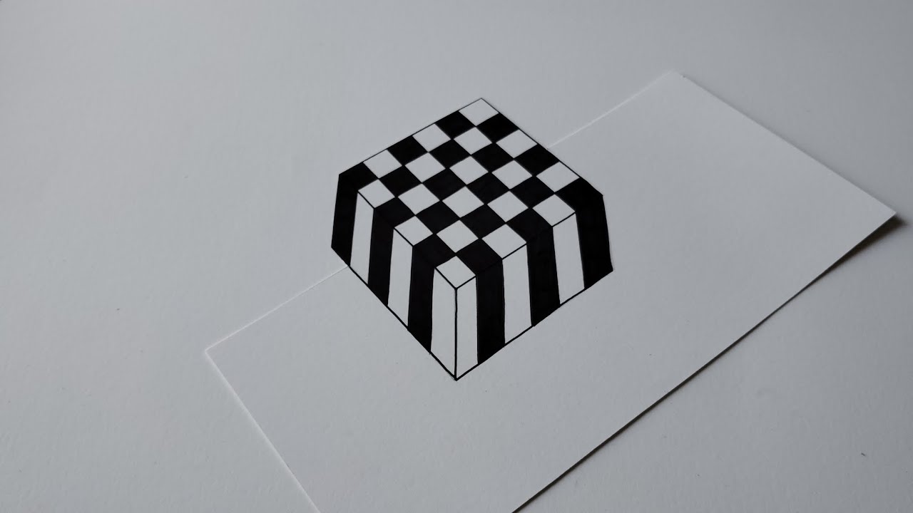 very easy 3D drawing | Step by step 3D drawing tutorial | 3D drawing | easy optical illusion