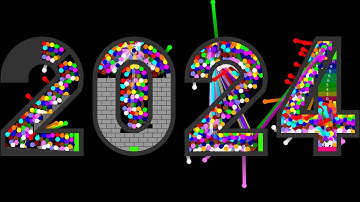 Happy New Year 2024 - 16 Stages Eliminations Marble Race 06 in Algodoo