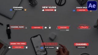 Youtube Subscribe Buttons | After Effects 32323066 Videohive - Free Download After Effects Template