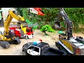 소방차 경찰차, 포크레인 중장비 구출놀이 트럭놀이 Rescue Excavator Truck