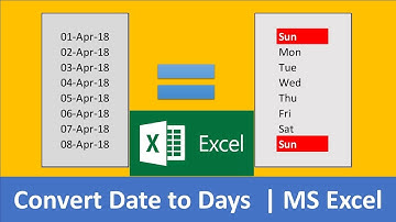 Convert Date To Days in Excel - Simple Trick