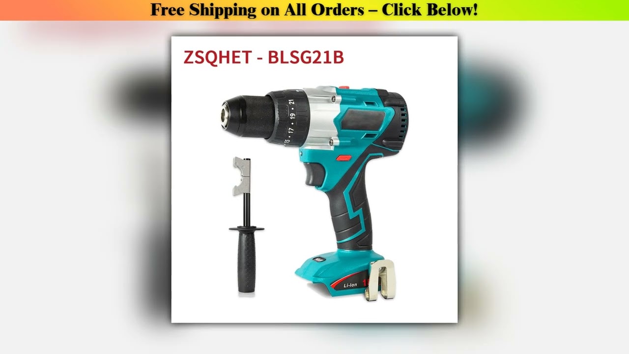 BLSG21B Cordless Electric Screwdriver Woodworking Drill  for Makita 18V Battery 2 Speed Hand