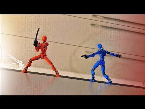 DUMMY BATTLE - BLUE VS RED - STOP MOTION FIGHT 