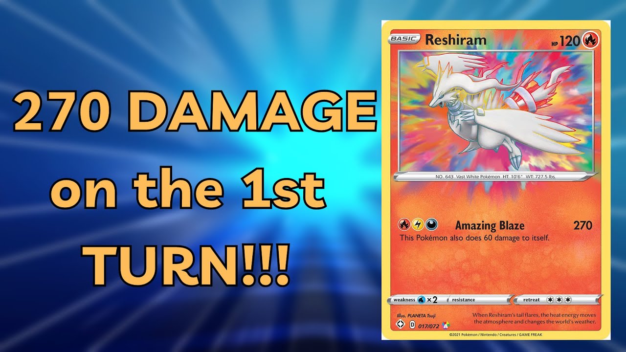 Reshiram does 270 DAMAGE 1ST TURN!!- Expanded Deck showcase PTCGO