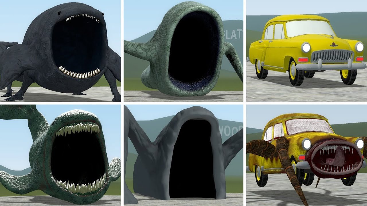 OLD AND NEW UPDATE: THE BLOOP, SEA EATER, CAR EATER VS ALL TREVOR HENDERSON BATTLE In GMOD!