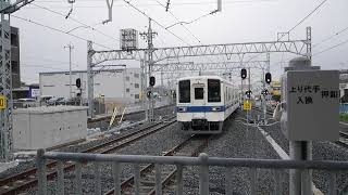 東武鉄道8000系　各停船橋行　高柳駅到着