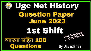 History net | Ugc Net History Question Paper June 2023 Shift 1 | Net JRF History preparation