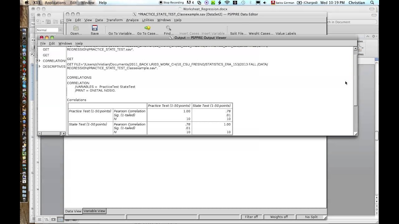 Descriptives PSPP - YouTube