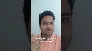 Immature ways of model tuning. watch the shorts. #machinelearning #datascience #analytics