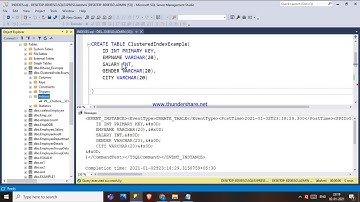 90.CLUSTERED INDEX IN INDEXES IN SQL - TELUGU