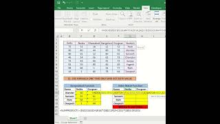 Mis Interview Q15             Find Values From Index Match Function shorts excel tips