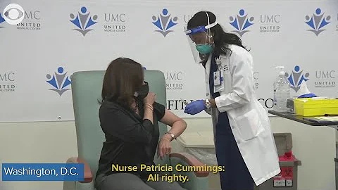 VP-elect Kamala Harris gets first dose of the Moderna COVID vaccine