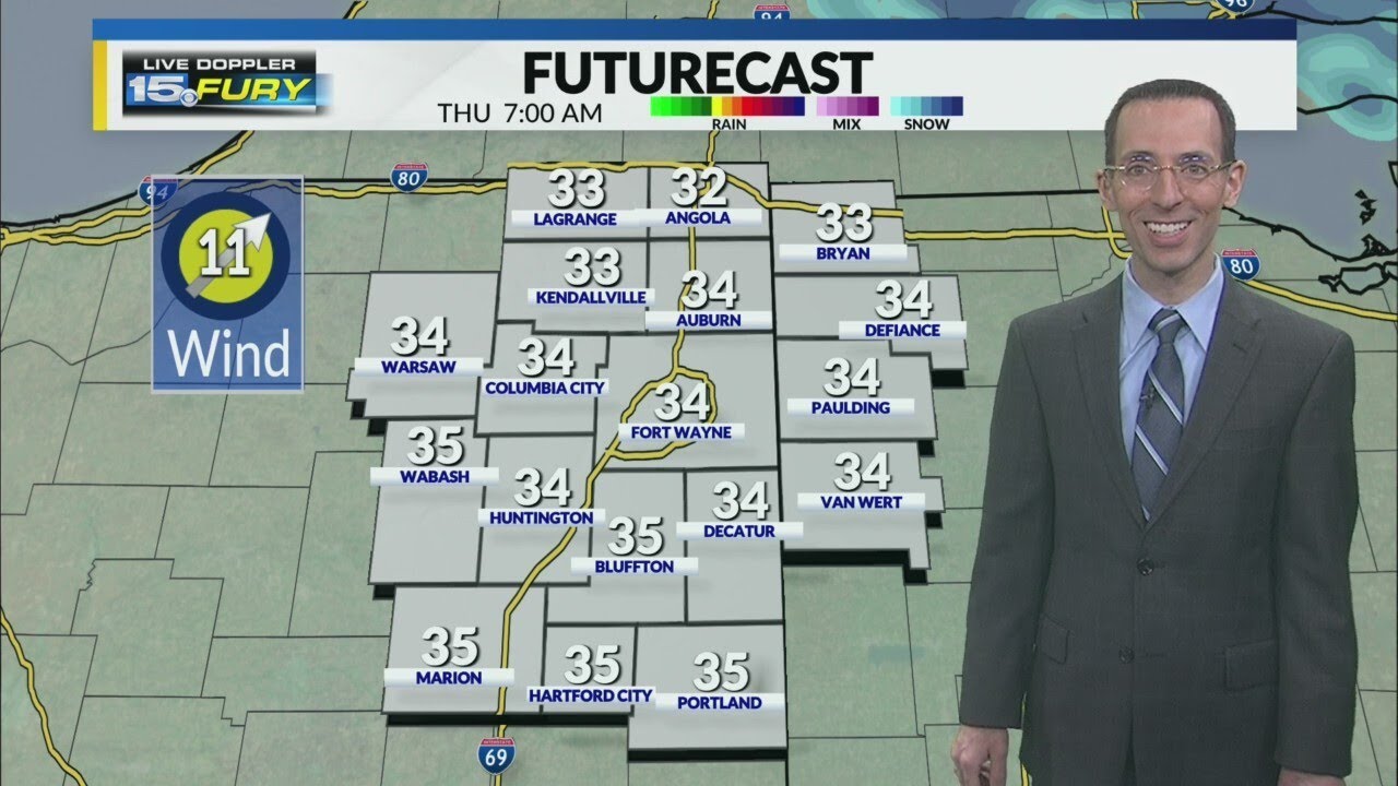 Thursday morning snow chance - YouTube