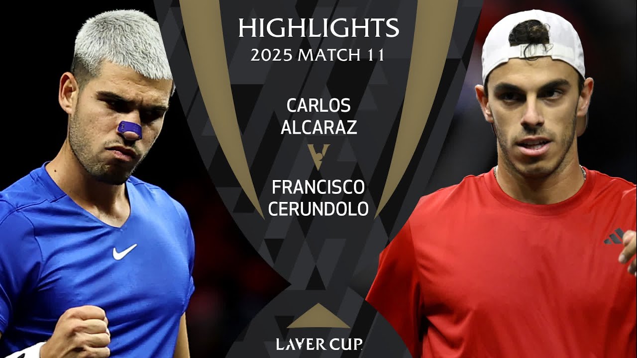 Carlos Alcaraz v Francisco Cerundolo Highlights | Laver Cup 2025 Match 11