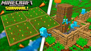 MEGA FARM de CENOURA 100% AUTOMÁTICA com ALLAY - Minecraft Bedrock Survival (#44)