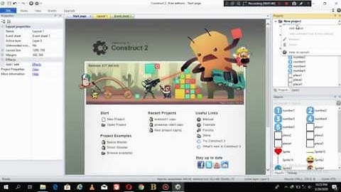Tutorial Membuat menu game dan game flappy bird di Construct 2