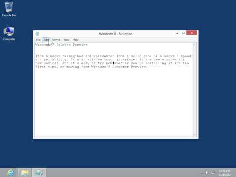 Windows 8.0 Professional - Insert the Time and Date in a Notepad Document