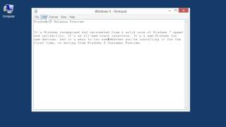 Windows 8.0 Professional - Insert the Time and Date in a Notepad Document